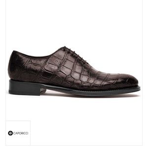CAPORICCI 5952 Brown real alligator shoe